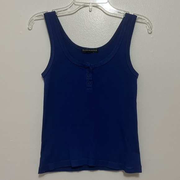 Brandy Melville Tops - BRANDY MELVILLE, dark blue tank, one size fits all (runs small)